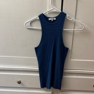Madewell Blue Ribbed Tank Top